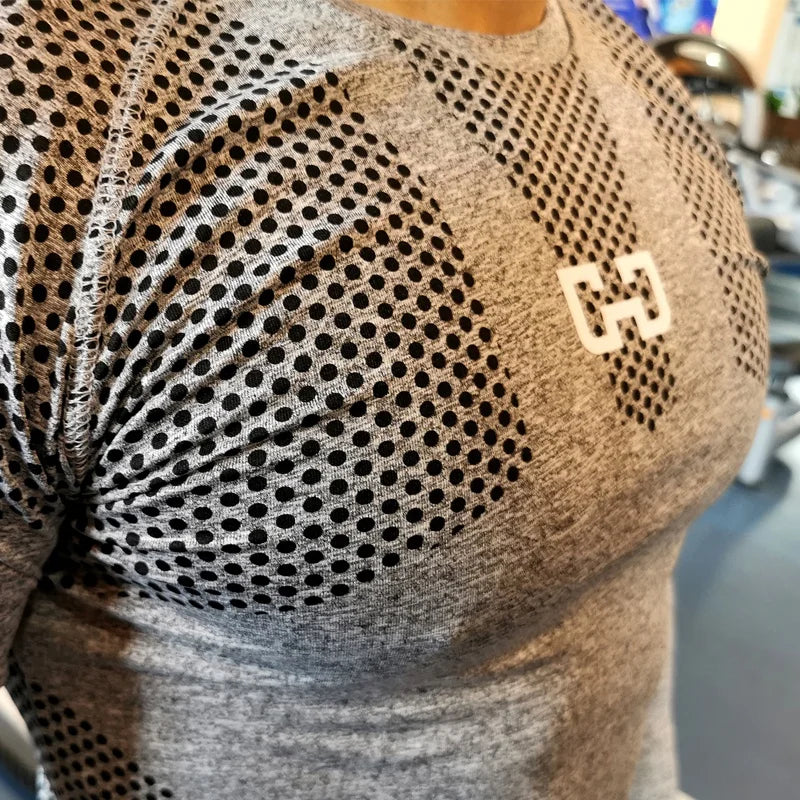 Camiseta Masculina de Compressão Fitness – Secagem Rápida